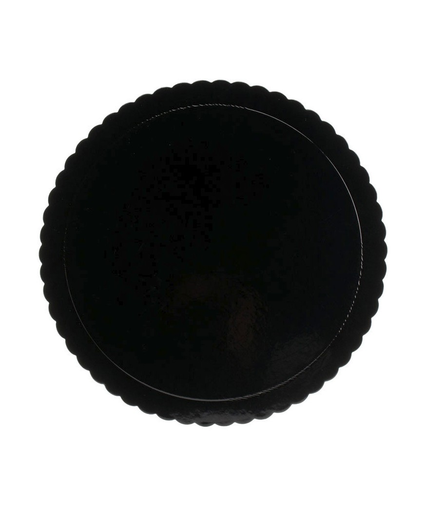 Support gâteau rond or/noir 3mm