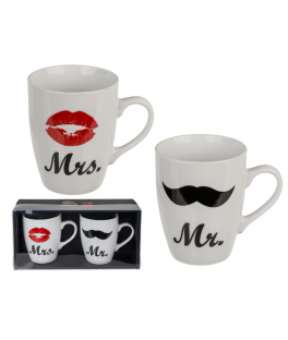 Mug Mr & Mrs X2 10X8CM -...