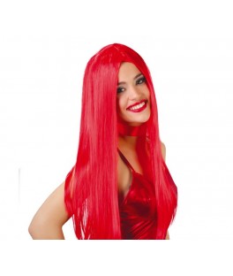 Perruque Cheveux Longs Rouge