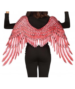 Ailes Tissu Rouge Plumes...