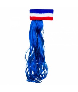 Bandeau France cheveux bleu