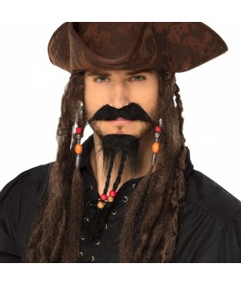 Set pirate moustache et...