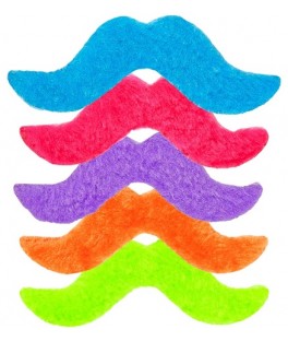 Moustache couleur x5...