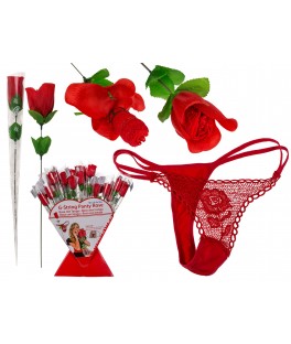 Rose rouge 43cm avec string