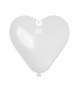 Ballon forme coeur x5 blanc...