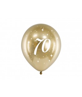 Ballon or glossy x6 chiffre 70