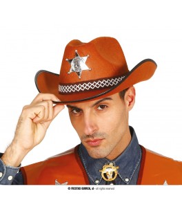 Chapeau shérif adulte marron
