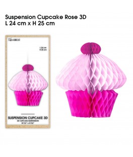 SUSPENSION CUPCAKE 3D FUCHSIA