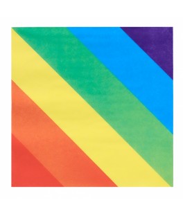 Serviettes rainbow 33cm x8