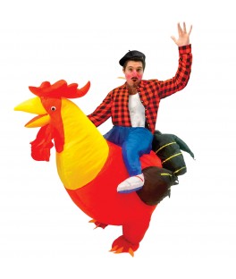 Costume auto gonflable coq
