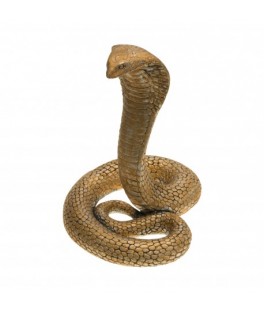 Serpent cobra résine doré