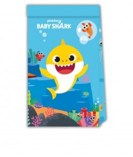 Sac cadeaux baby shark x4