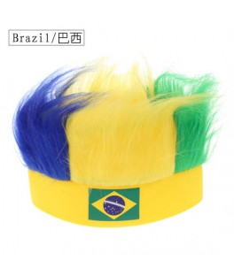 Supporter fan wig Brésil