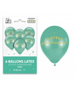 Ballons anniversaire x6