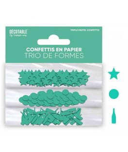 Trio de confettis papier