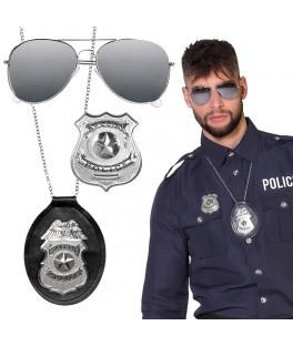 SET POLICIER (LUNETTES...