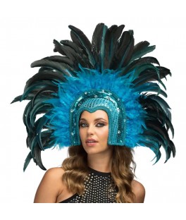 Coiffe samba turquoise