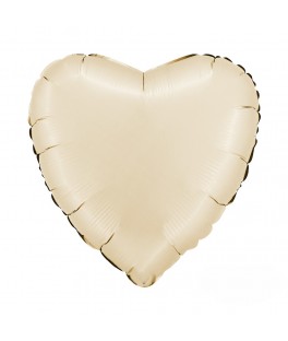 Ballon cœur 46 cm crème -...
