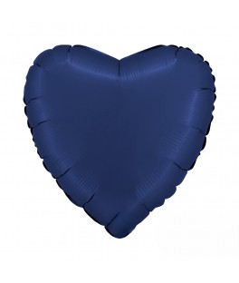 Ballon cœur 46 cm bleu navy...