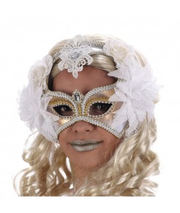 Masque carnaval de bahia blanc