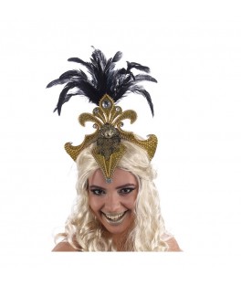 Coiffe carnaval de bahia dorré