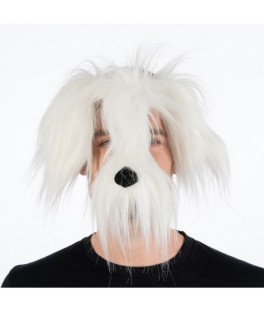 Masque chien blanc