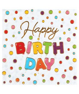 Serviette Happy Birthday...