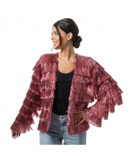 Veste à franges Rose Gold