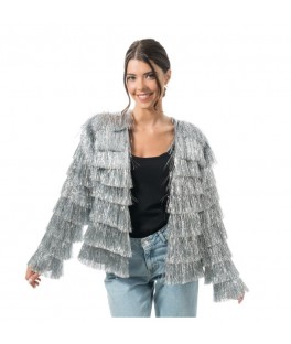Veste à franges Argent
