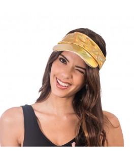 Casquette visière irisée Or