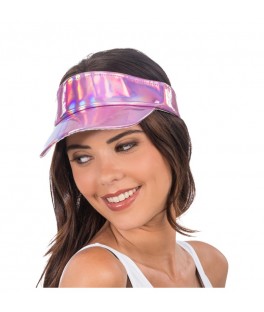 Casquette visière irisée Rose