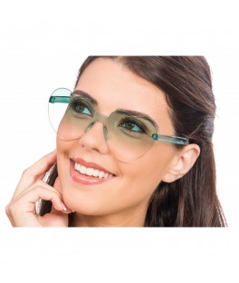 Lunettes cœur verres vert