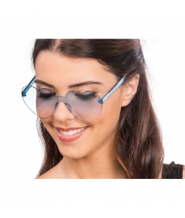 Lunettes cœur verres bleus