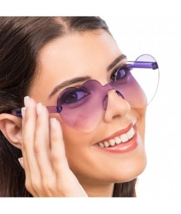 Lunettes cœur verres violet