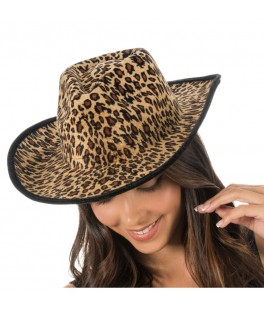 Chapeau de cowboy léopard