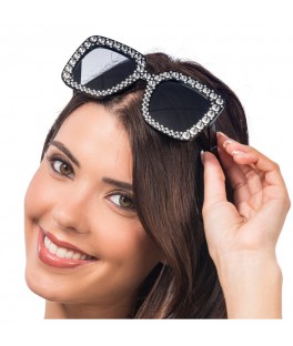 Lunettes noires avec strass