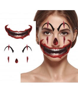 tatouage visage clown