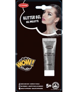 gel maquillage argent glitter