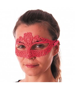 Loup tissu dentelle rose