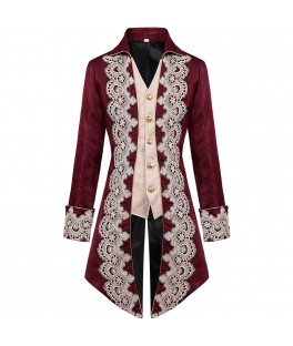 Manteau dentelle bordeaux