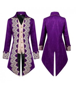 Manteau dentelle violet