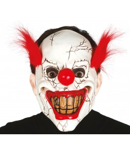 Masque clown cheveux latex