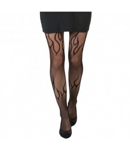 collant noir flamme