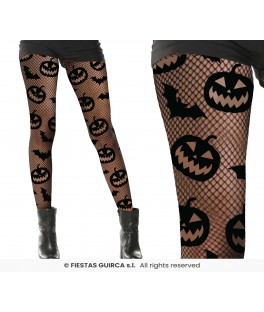 collants résille citrouille