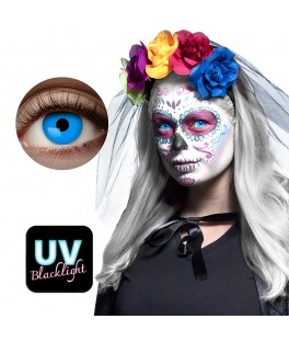 lentilles fluo flash bleues