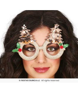 lunettes avec sapins dores