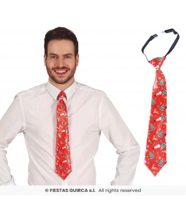 cravate noel rouge 45 cms