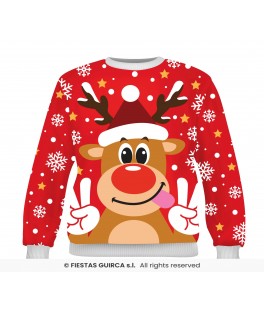 Pull de noël Renne, Enfant