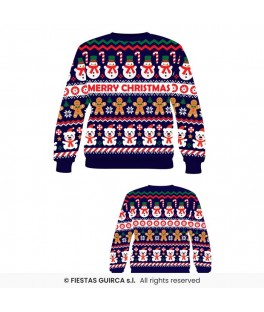 Pull de noël bonhomme de...