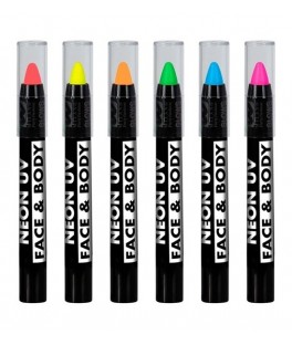 6 crayons fluo